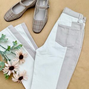 Reformation ❉ Cynthia Tonal Reworked High Rise Straight Leg Jeans Clay Size 23